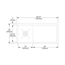 Elkay® ESS4924RW6C Service Sink Package, Rectangle Shape, 24 in W x 10 in H, Wall Mount, 304 Stainless Steel, Buffed Satin