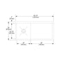 Elkay® ESS4924RW6C Service Sink Package, Rectangle Shape, 24 in W x 10 in H, Wall Mount, 304 Stainless Steel, Buffed Satin