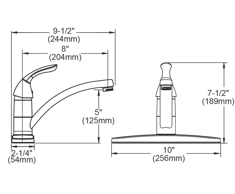 Elkay® LK1000CR Kitchen Faucet With Escutcheon, Everyday, 1.5 gpm Flow Rate, Swivel Spout, Polished Chrome, 1 Handle, Import