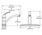 Elkay® LK1000CR Kitchen Faucet With Escutcheon, Everyday, 1.5 gpm Flow Rate, Swivel Spout, Polished Chrome, 1 Handle, Import