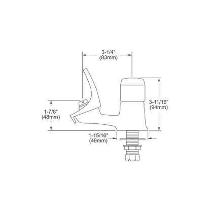 Push Button Bubbler - Brass - Threaded Connection