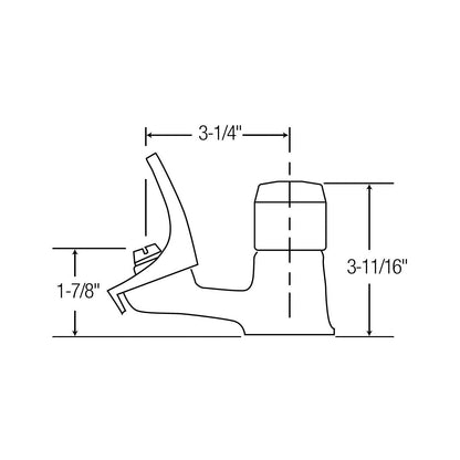Push Button Classroom Bubbler - Brass - Threaded Connection