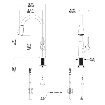 LK1410 - Pull Down Faucet - 1.5 GPM - Deck Mount