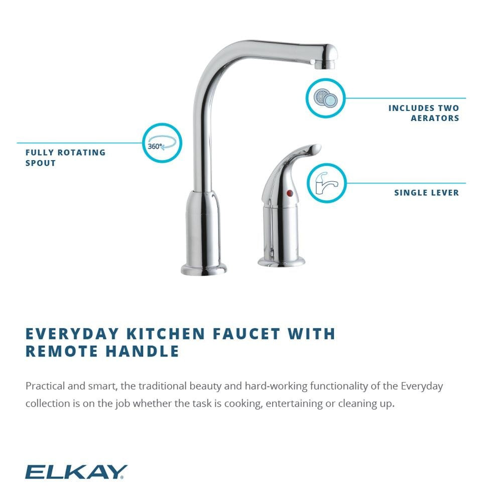 Everyday - Kitchen Faucet with Remote Handle - Deck Mount