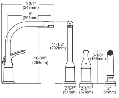 Everyday - Kitchen Faucet - 8" - Deck Mount
