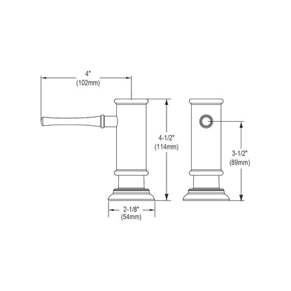 LK330 - Soap/Lotion Dispenser - Deck Mount - Brass