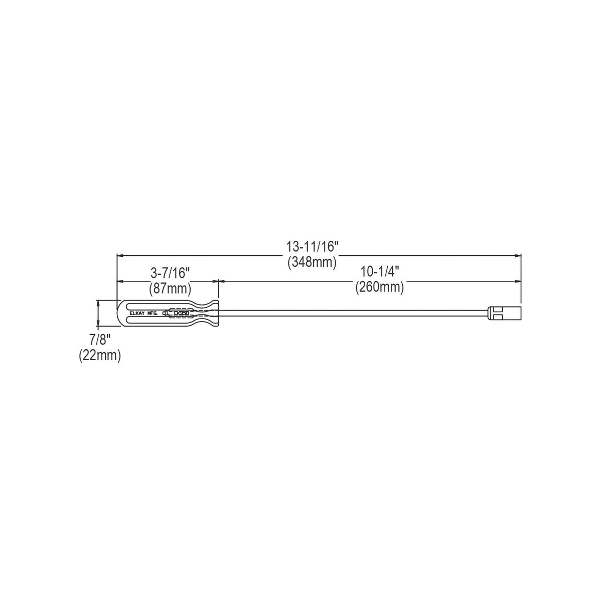 Screwdriver - 13-11/16" OAL - Steel