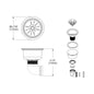 Drain Fitting - Polished Stainless Steel