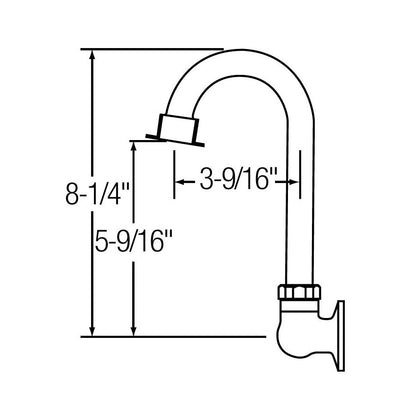 Spout - 8-1/4" - Brass