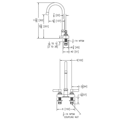 Centerset Bathroom Faucet - Polished Chrome - 5"