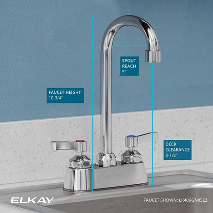 Centerset Bathroom Faucet - Polished Chrome - 5"