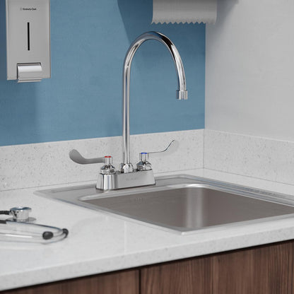 Centerset Bathroom Faucet - Polished Chrome - 8"