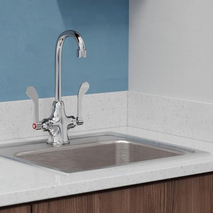 Concealed Deck Bathroom Faucet - 8-7/8" - Deck Mount