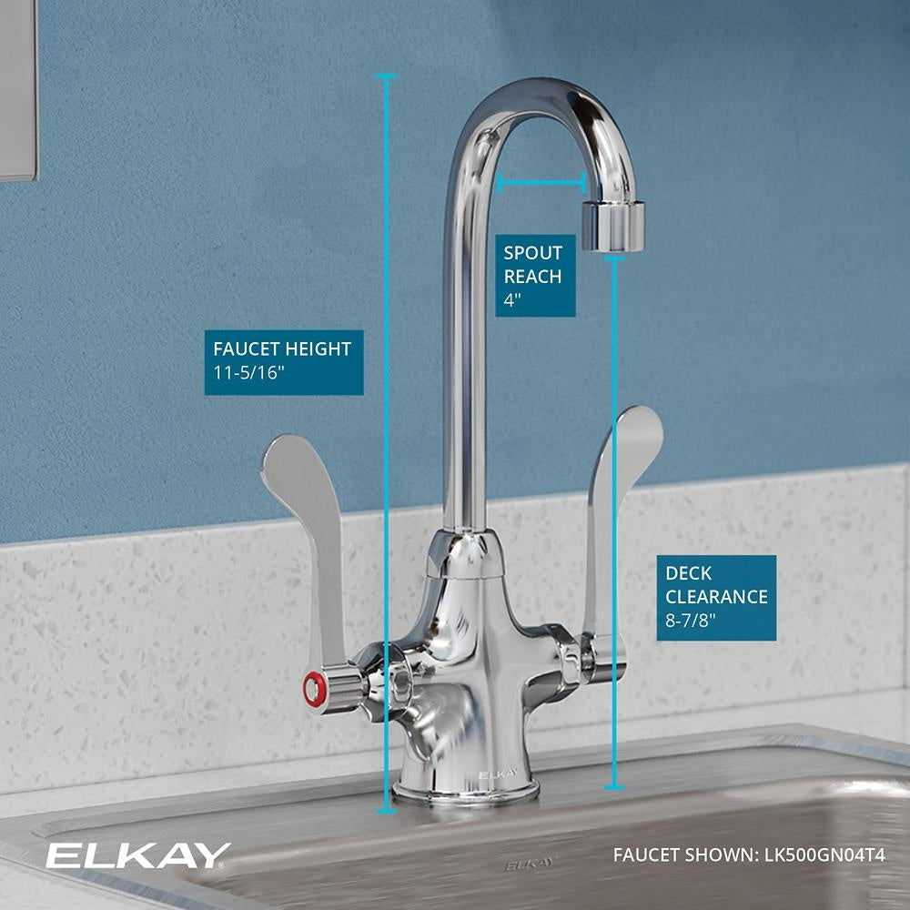 Concealed Deck Bathroom Faucet - 8-7/8" - Deck Mount