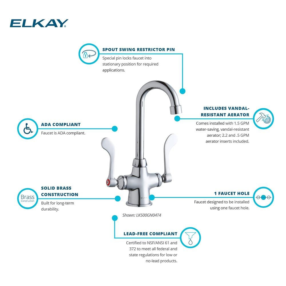 Concealed Deck Bathroom Faucet - 8-7/8" - Deck Mount