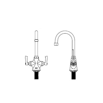 Concealed Deck Bathroom Faucet - 1-1/8" - Deck Mount