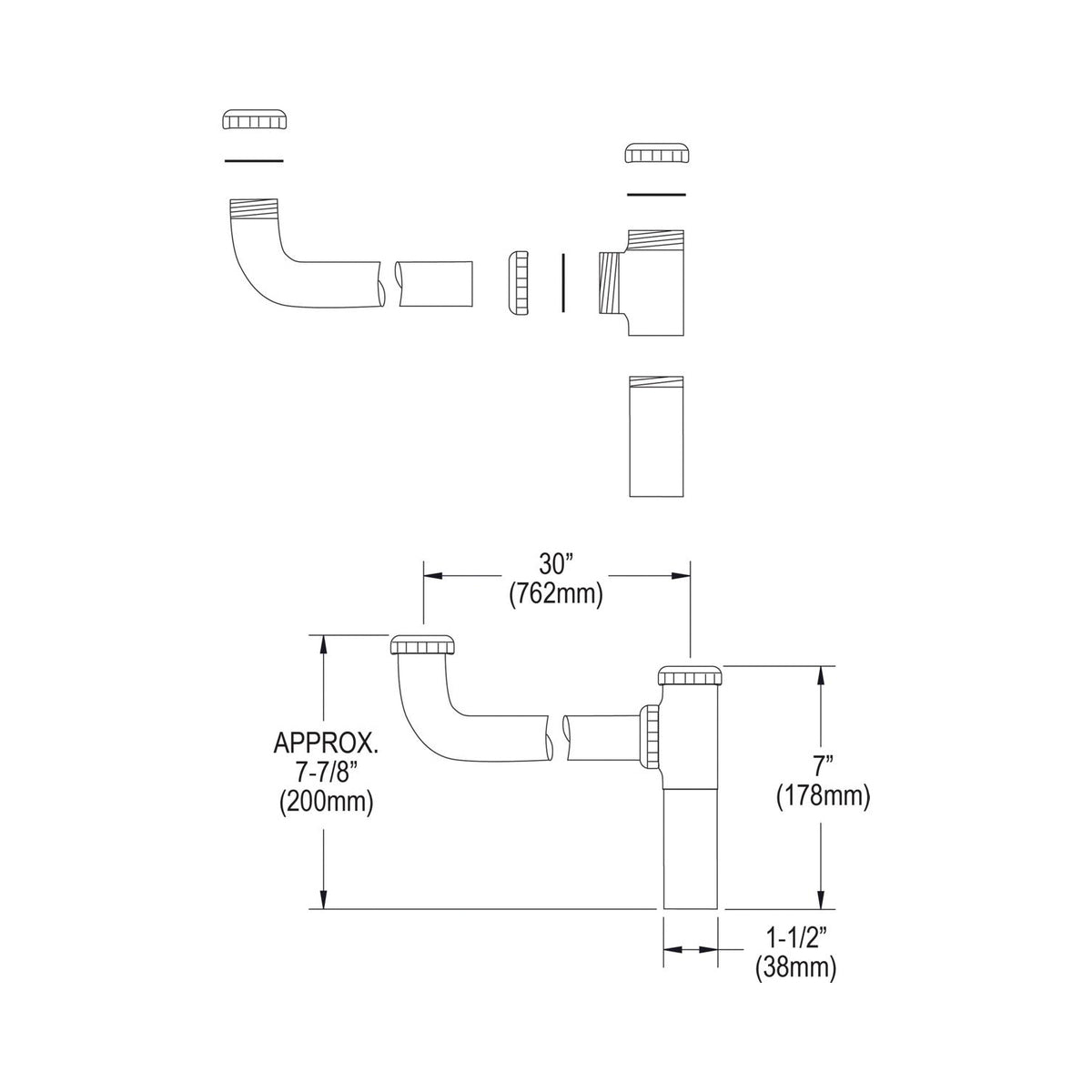 End Outlet with Strainer - Brass