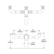 Elkay® LK60 Center Outlet Drain Fitting With Aligned Drains, For Use With Commercial Faucet, Brass, Domestic