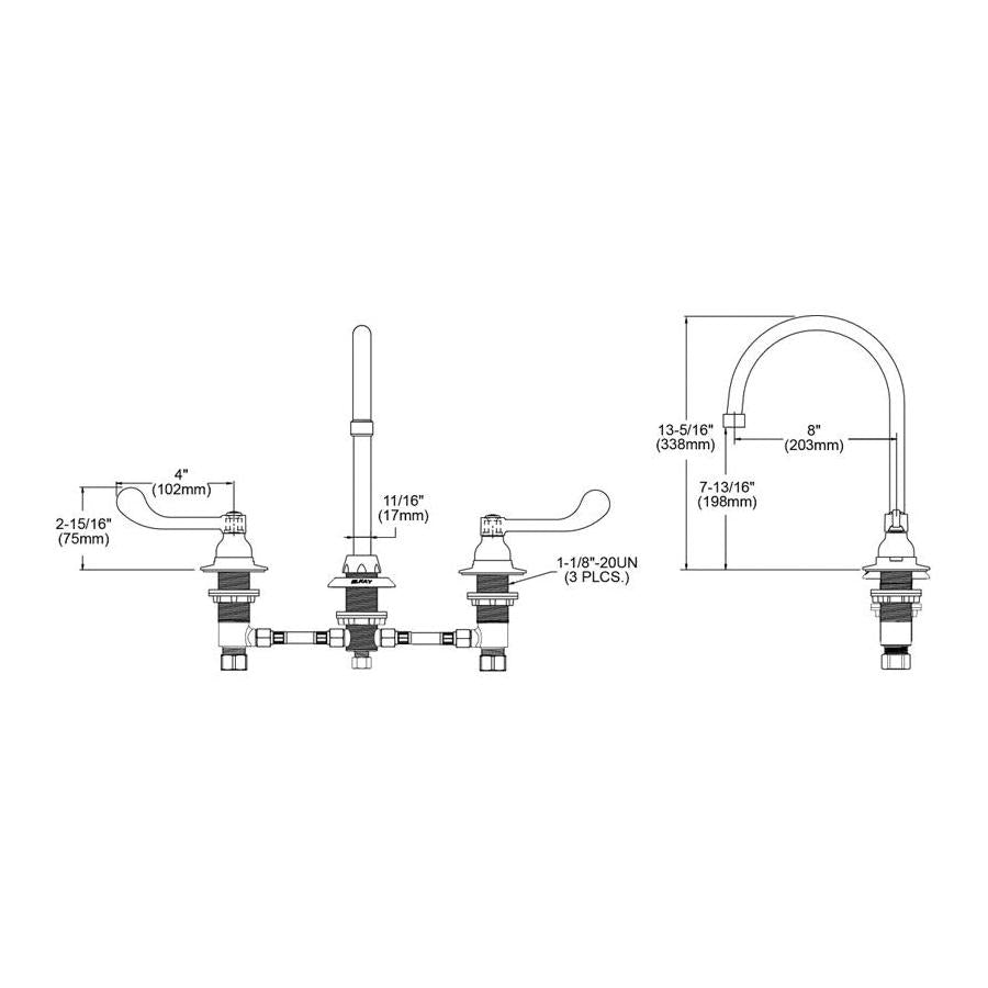 Faucet - 13-5/16" - Deck Mount