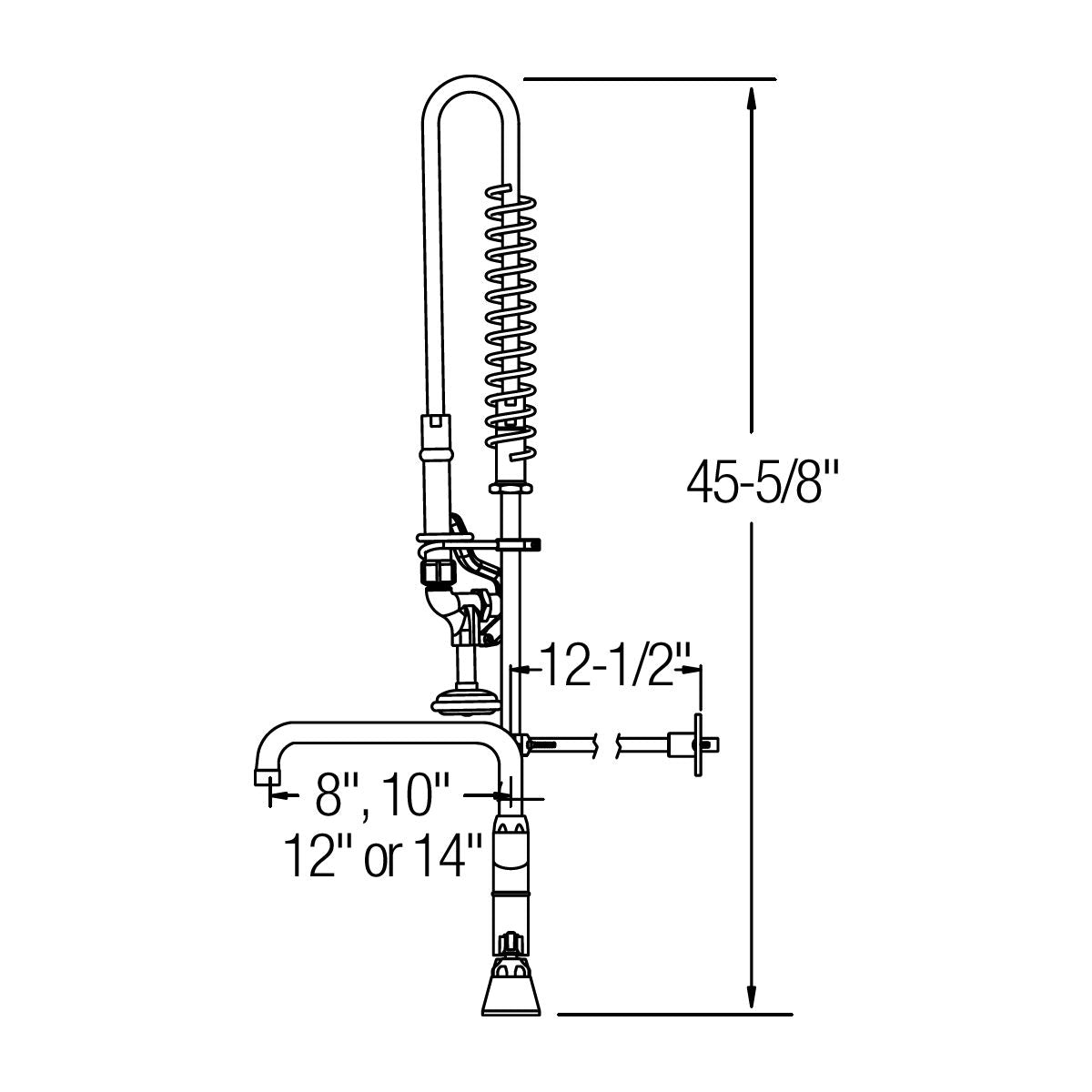 Universal - Traditional Pre-Rinse Faucet - Deck Mount