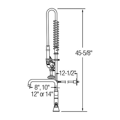 Universal - Traditional Pre-Rinse Faucet - Deck Mount