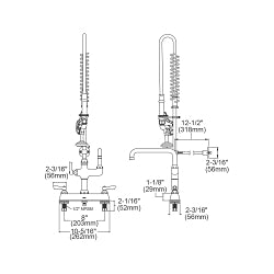 Universal - Traditional Pre-Rinse Faucet - Deck Mount