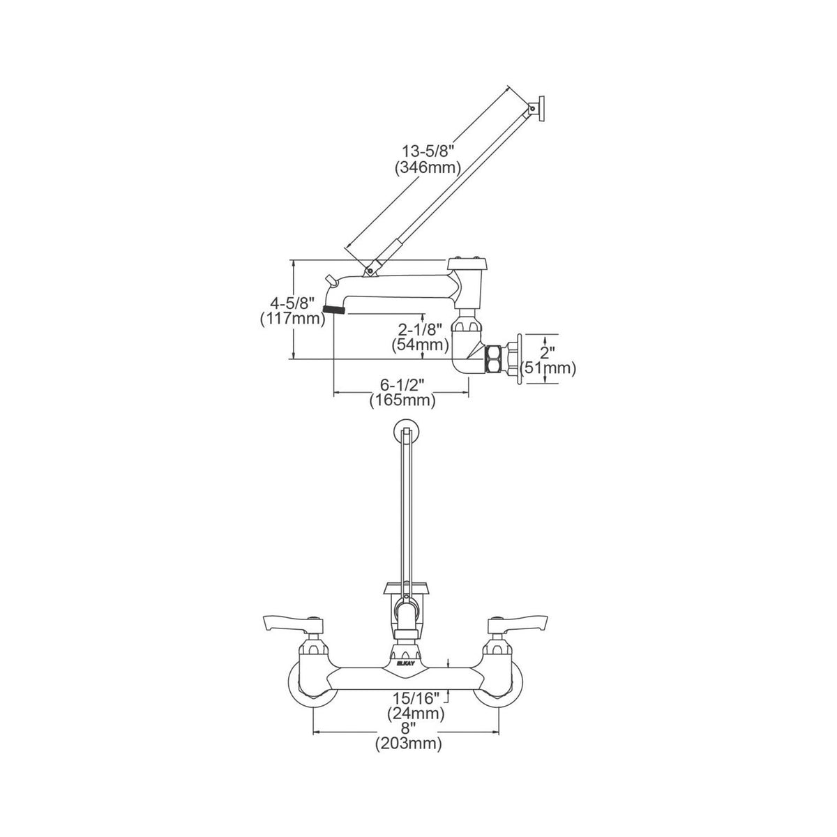 Universal - Traditional Service/Utility Faucet - Wall Mount