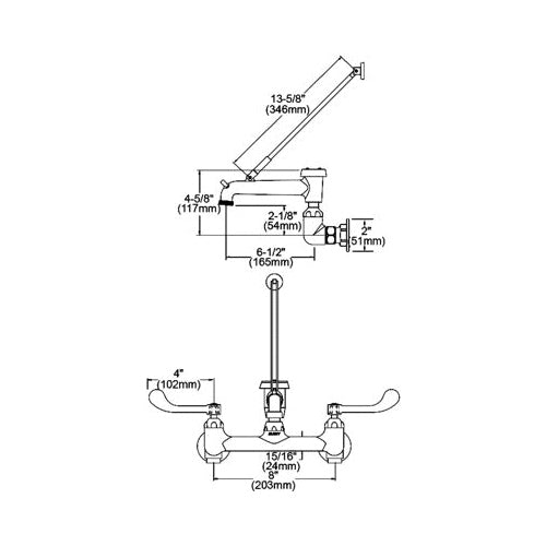 Service/Utility Faucet - 4-5/8" - Wall Mount