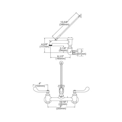 Service/Utility Faucet - 4-5/8" - Wall Mount