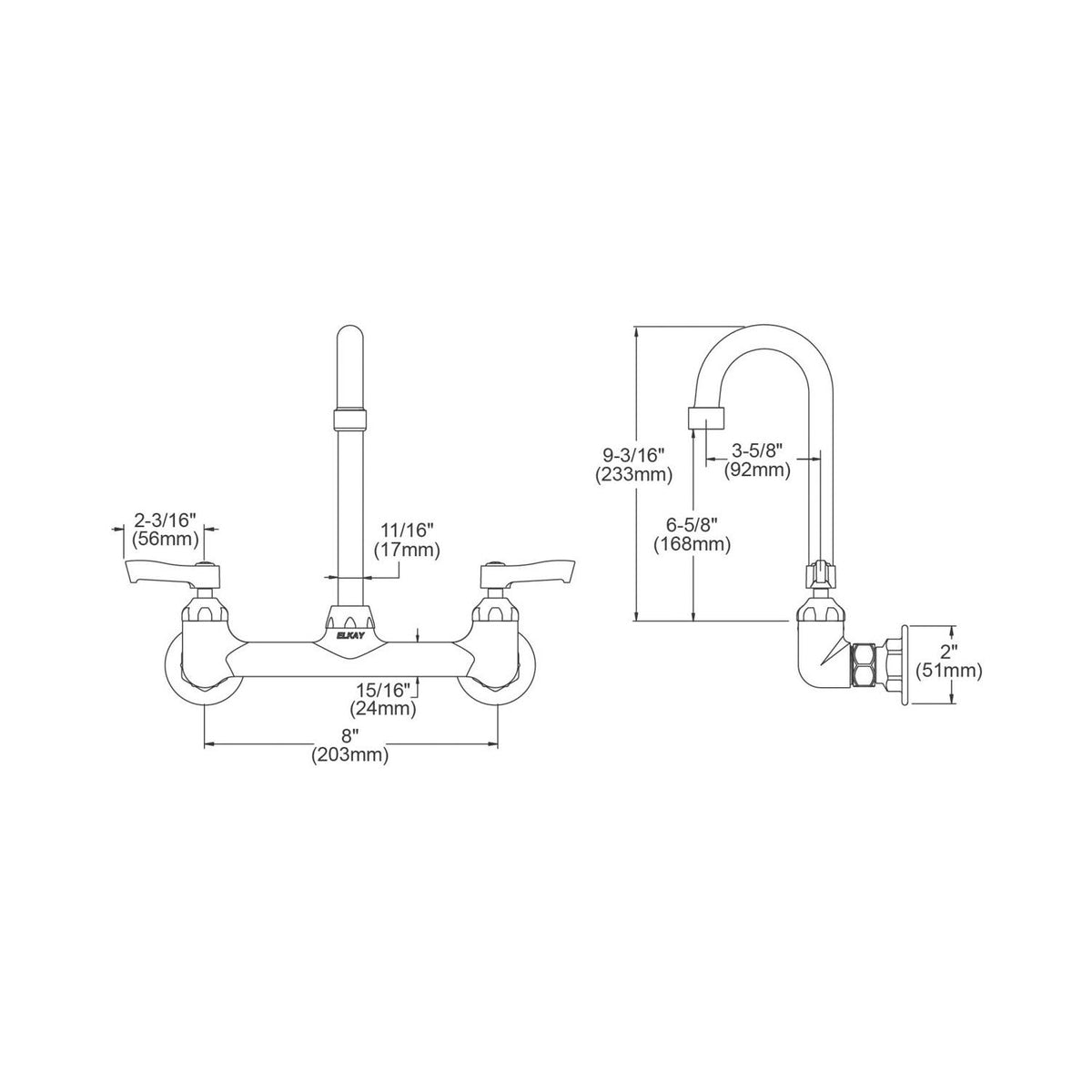 Scrub/Handwash Faucet - 1.5 GPM - 3-5/8"