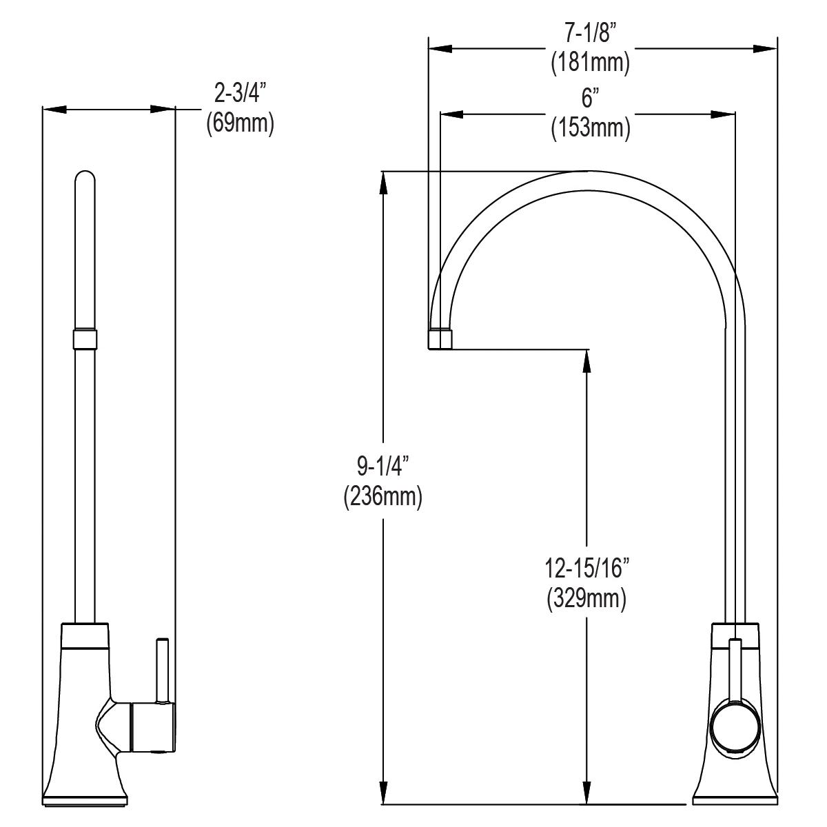 Avado - Filtered Beverage Faucet - 1.5 GPM - Deck Mount