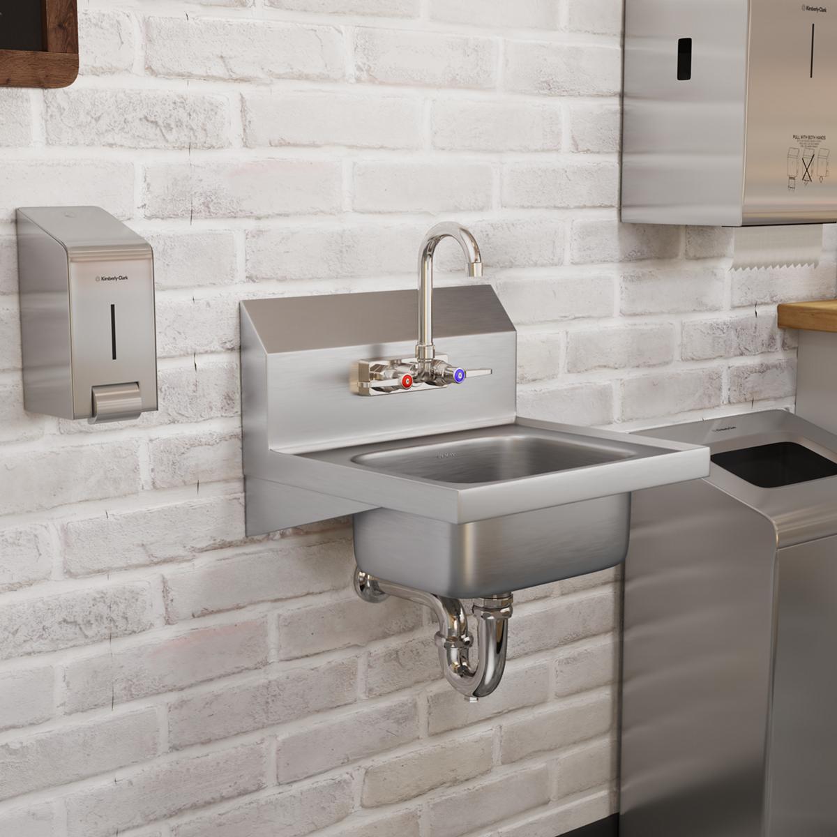 Scrub/Handwash Faucet - Wall Mount - 2.2 GPM