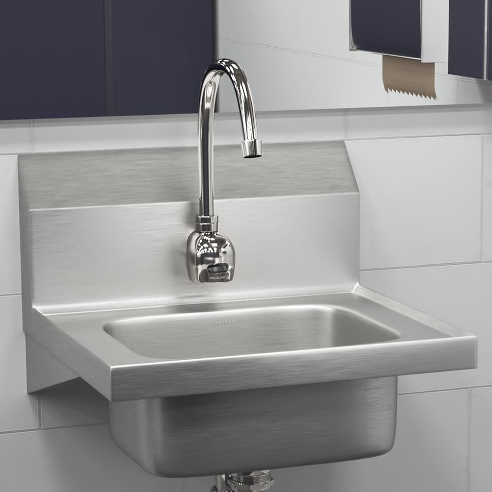 Elkay® LKB722C Sensor Scrub/Handwash Faucet, 2 gpm Flow Rate, 10-7/8 in H Spout, Polished Chrome, Function: Touchless