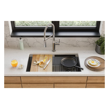 Cutting Board - 12" L x 16-7/8" W x 1" Thk - Acacia Hardwood