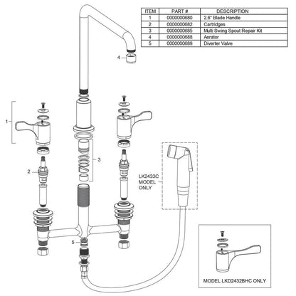 Kitchen Faucet - Deck Mount - 1.5 GPM