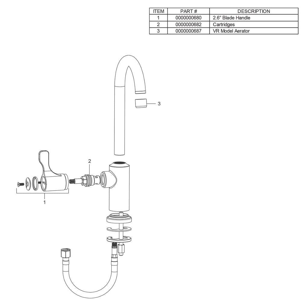 Classroom/Bar Faucet - Polished Chrome - Deck Mount