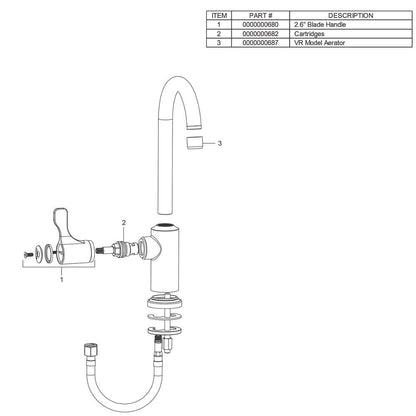 Classroom/Bar Faucet - Polished Chrome - Deck Mount