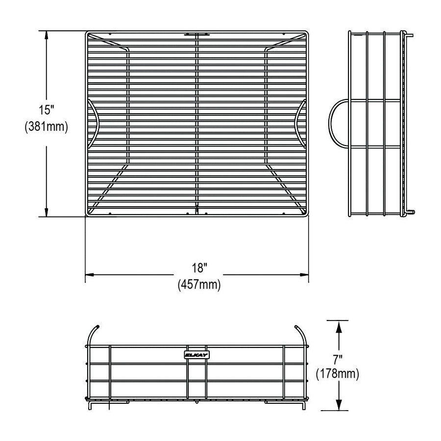 Rinsing Basket - 18" L x 15" W x 7" H - Stainless Steel