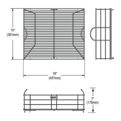 Rinsing Basket - 18" L x 15" W x 7" H - Stainless Steel