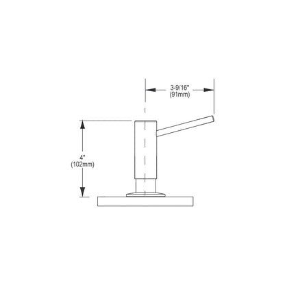 Gourmet - Soap/Lotion Dispenser - Deck Mount - Brass