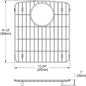 Elkay® LKOBG1415SS Bottom Grid, 12-3/4 in L x 14-1/2 in W x 1 in H, Import