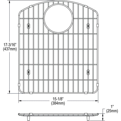 Bottom Grid - 15-1/16" - Stainless Steel