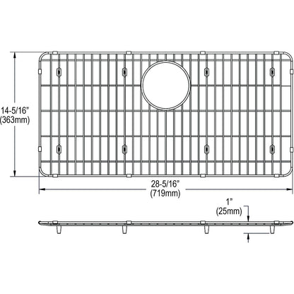 Bottom Grid - 28-5/16" - Stainless Steel