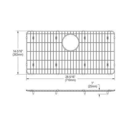 Bottom Grid - 28-5/16" - Stainless Steel