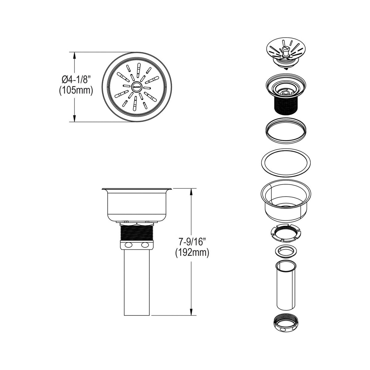 Perfect Drain Fitting - Polished Stainless Steel
