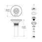 Drain Fitting - Brass - Nickel Plated