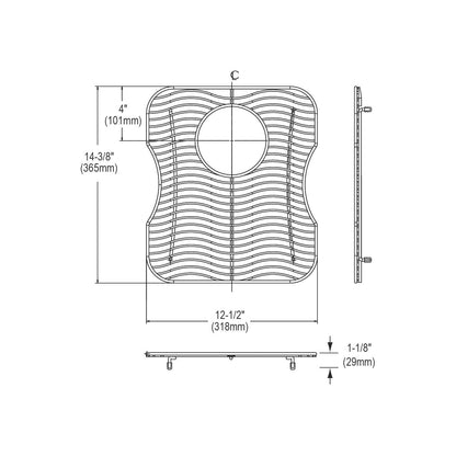 Bottom Grid - 1-1/8" - Stainless Steel