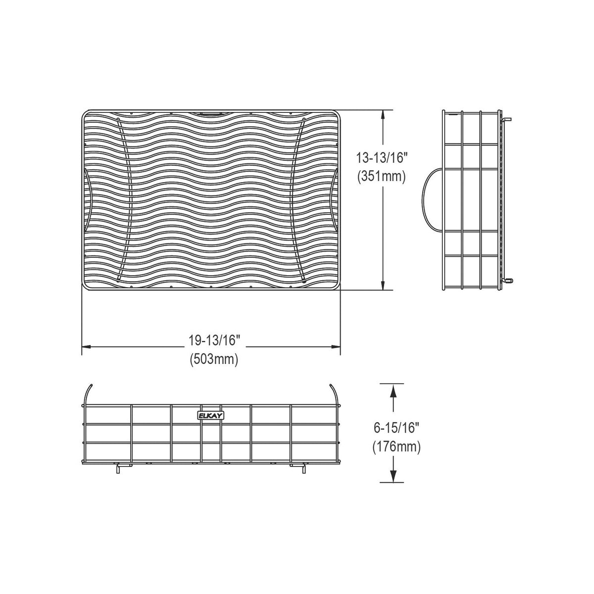 Rinsing Basket - Stainless Steel - Rectangle Shape