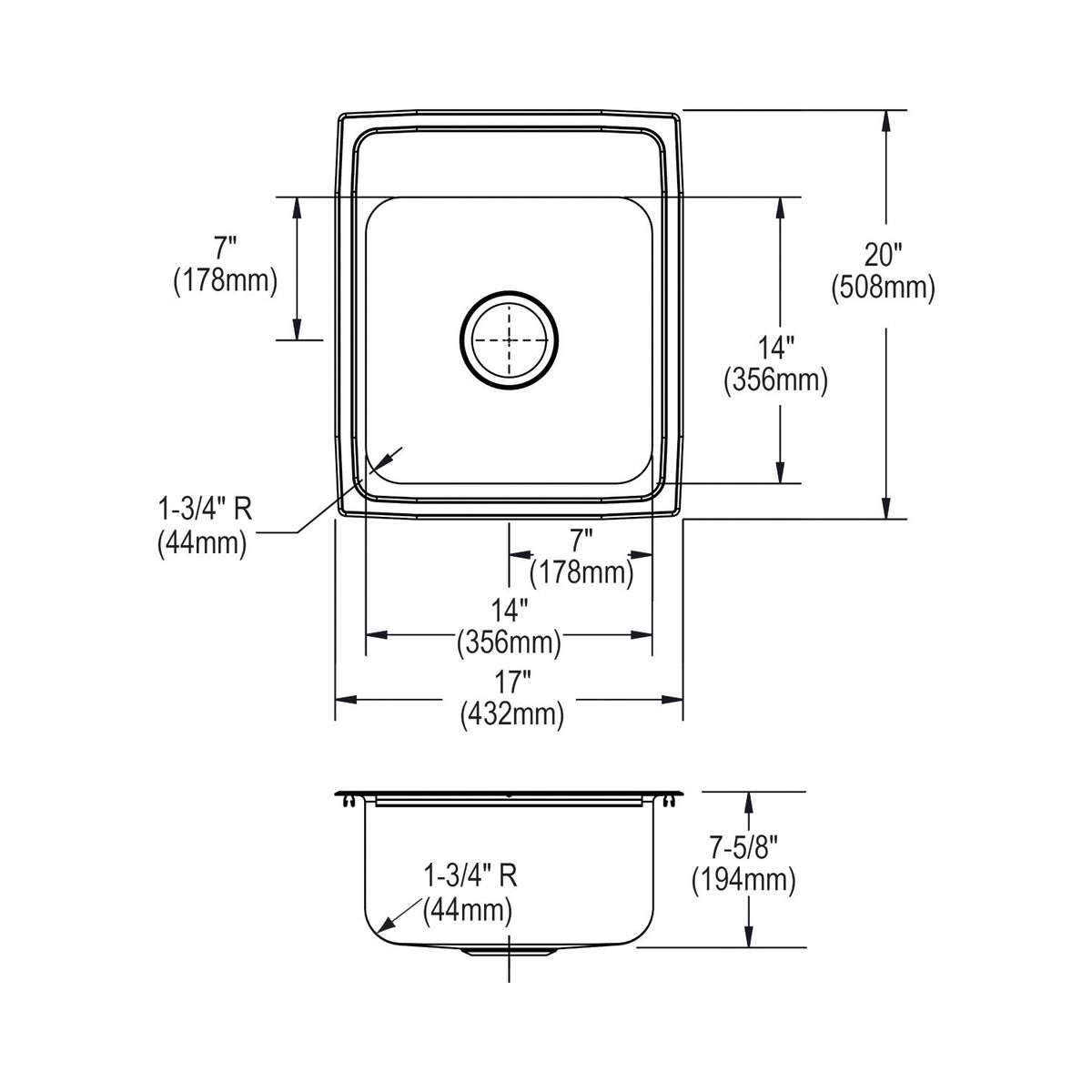 Elkay® LR1720 Kitchen Sink