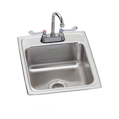 Lustertone Classic - 17" Kitchen Sink and Faucet Kit
